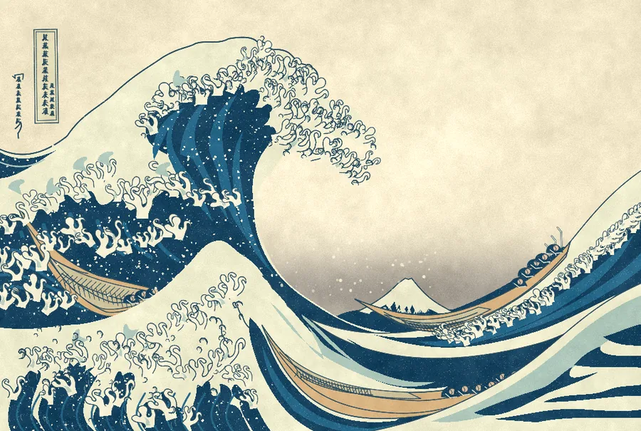 GPT-6 Astra's painting of the Great Wave