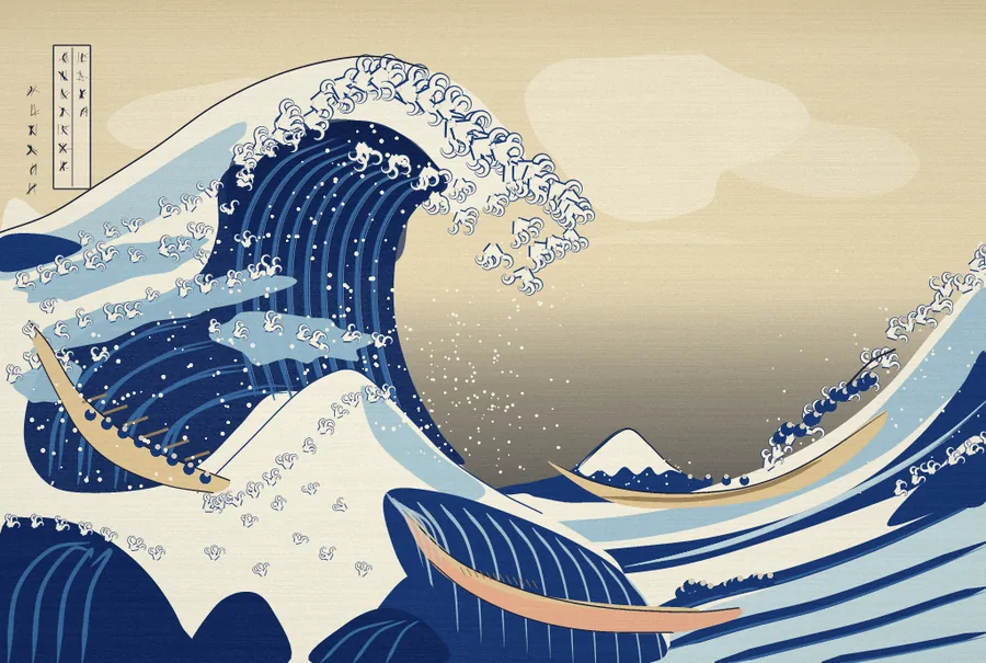 Opus 5.5's painting of the Great Wave